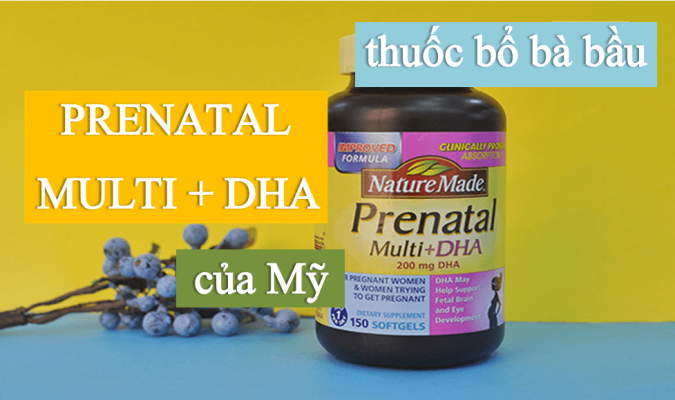 Thuốc bổ bà bầu Nature Made Prenatal Multi DHA 150 viên